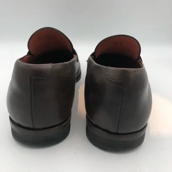 Wolf & Shepherd Men Size 10.5 Dark Brown Leather Penny Loafers Shoe